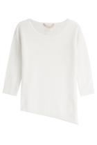 81 Hours 81 Hours Cashmere Pullover With Asymmetric Hem - White