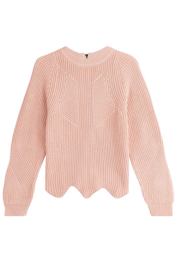 Tara Jarmon Tara Jarmon Pullover With Scalloped Hemline - Pink