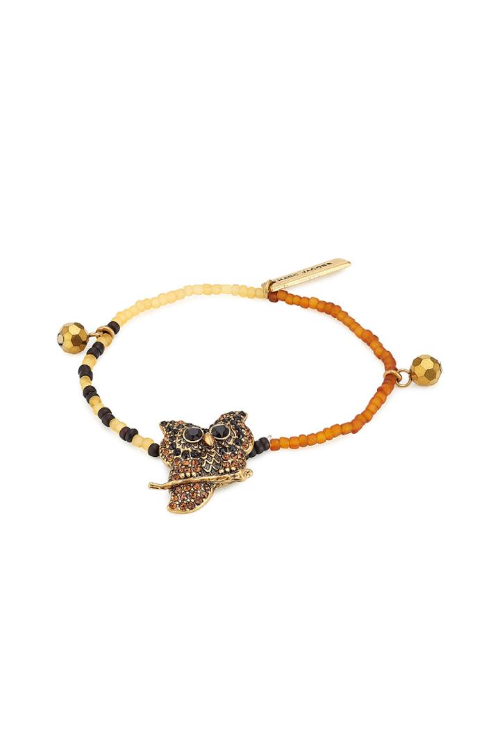Marc Jacobs Marc Jacobs Embellished Owl Bracelet - Gold