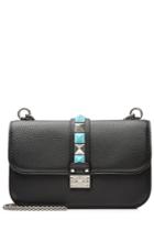 Valentino Valentino Lock Leather Shoulder Bag - Black