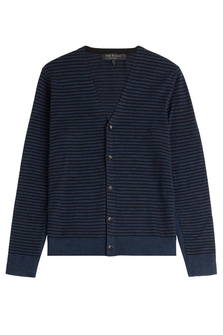 Rag & Bone Rag & Bone Cotton-linen Striped Cardigan - Stripes