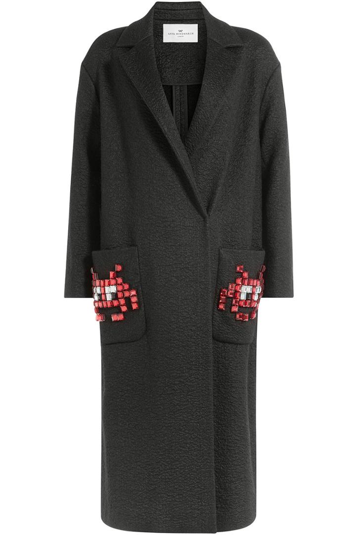 Anya Hindmarch Anya Hindmarch Space Invaders Coat With Virgin Wool, Mohair And Alpaca