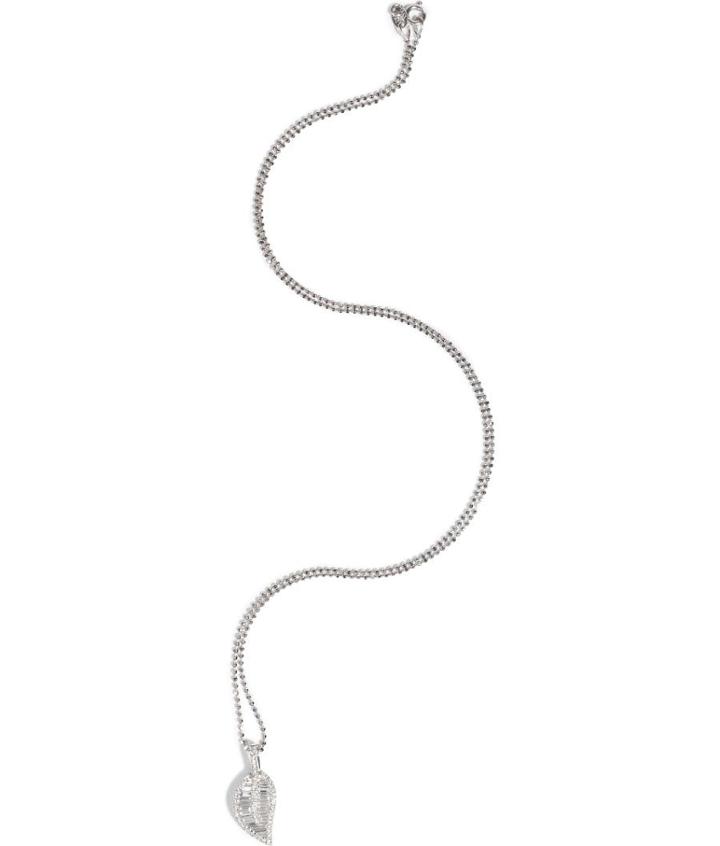 Anita Ko 18kt White Gold Leaf Pendant Necklace With Diamonds