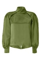 Hakaan Hakaan Khaki Cut Out Silk Top