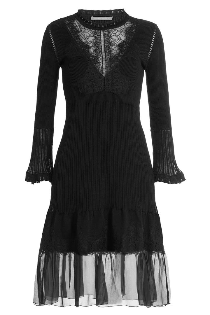 Alberta Ferretti Alberta Ferretti Virgin Wool Dress With Lace