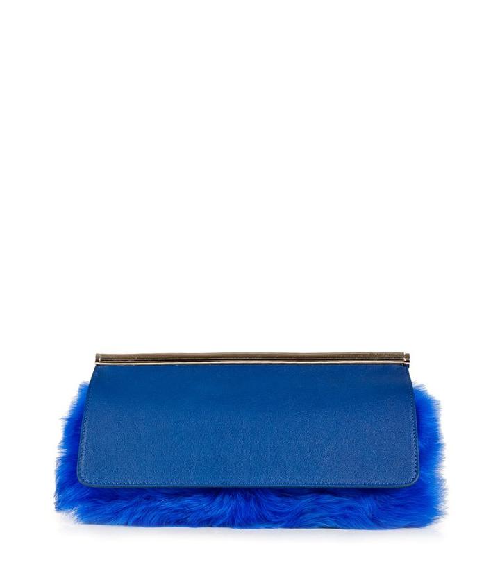 Emilio Pucci Leather/fur Newton Clutch