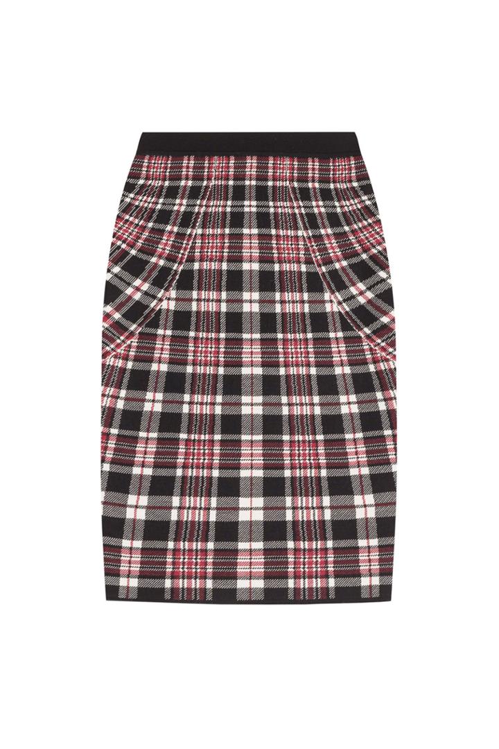 Alexander Mcqueen Alexander Mcqueen Checked Wool Skirt - Multicolored