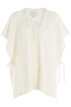 Claudia Schiffer Claudia Schiffer Wool-cashmere Poncho With Lacing