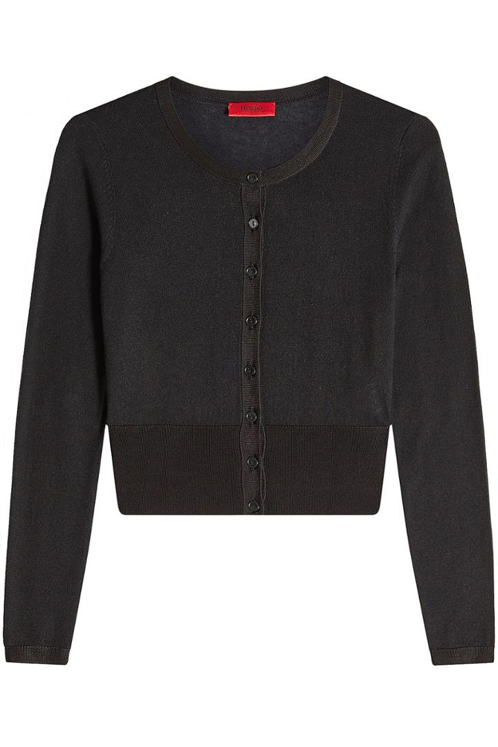 Hugo Hugo Silk Cardigan With Cotton And Cashmere