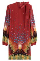 Valentino Valentino Volcano Silk Crepe Dress