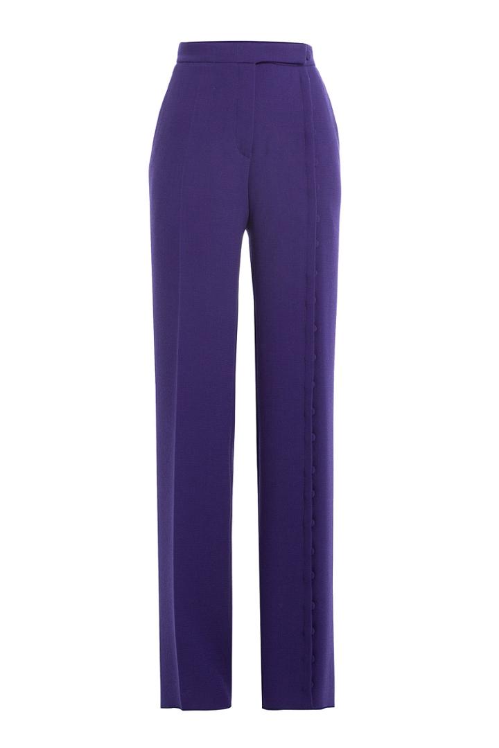 Marco De Vincenzo Marco De Vincenzo Wide Leg Wool Pants - Purple