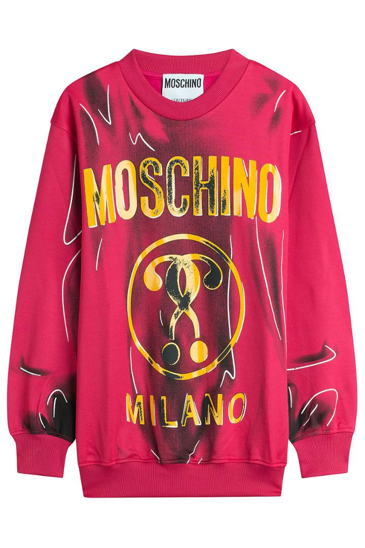 Moschino Moschino Printed Sweatshirt With Cotton - Pink