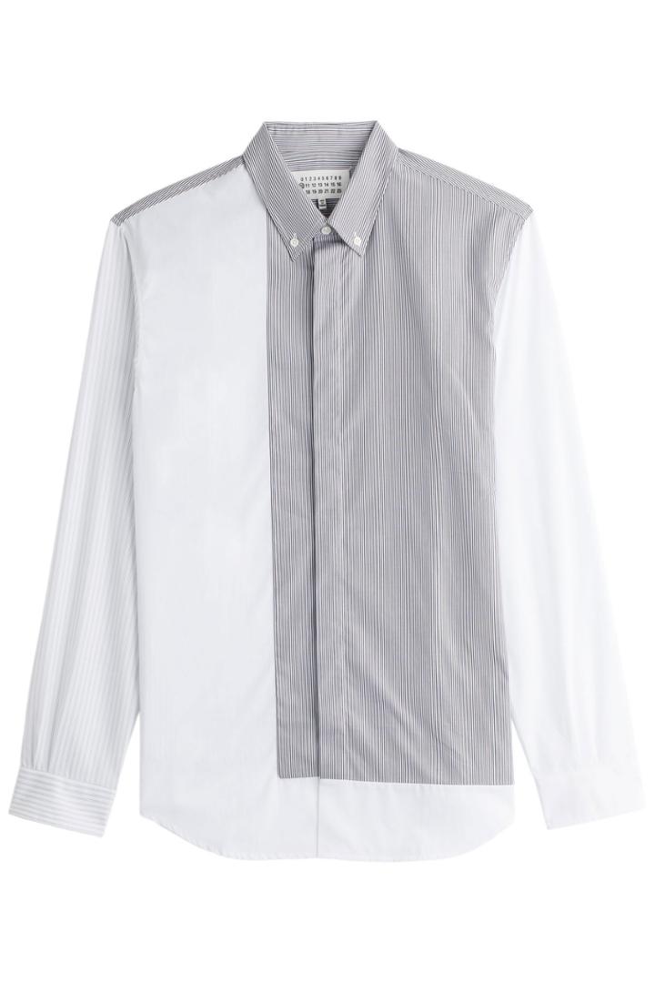 Maison Margiela Maison Margiela Colorblock Cotton Button-down - White
