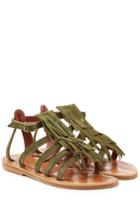 K.jacques K.jacques Suede Sandals With Fringe - Green