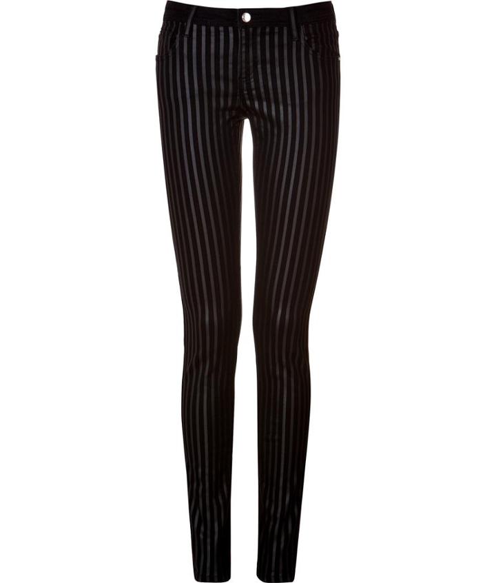 Faith Connexion Stretch Cotton Striped Skinny Pants