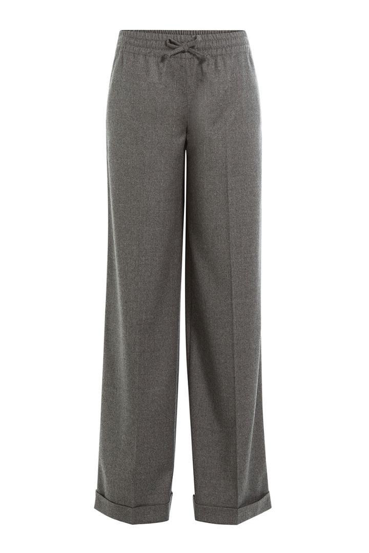 Valentino Valentino Wide Leg Wool Pants With Cashmere - Grey