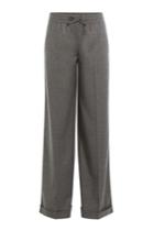 Valentino Valentino Wide Leg Wool Pants With Cashmere - Grey