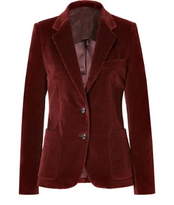 Maison Martin Margiela Cotton Stretch Corduroy Blazer In Oxblood
