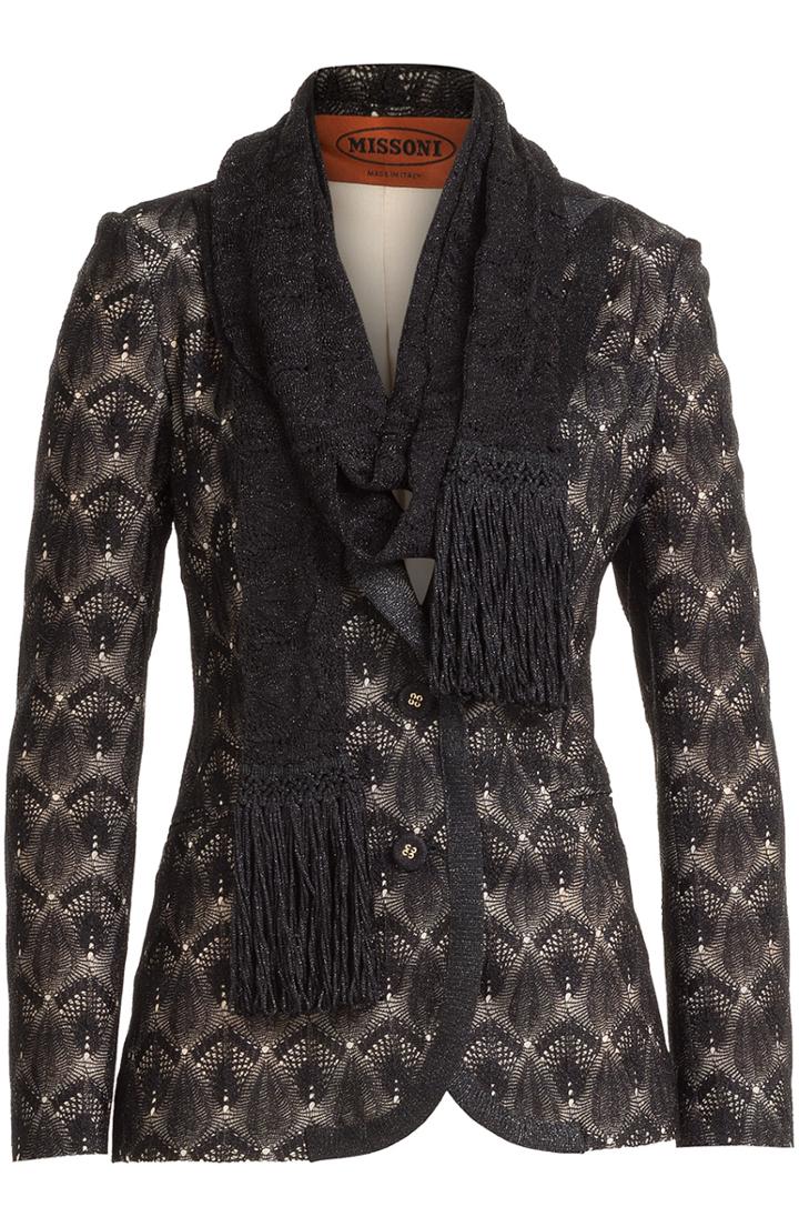 Missoni Crochet Knit Blazer