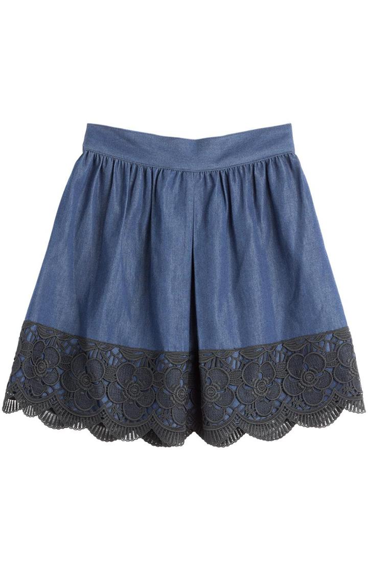 Anna Sui Skaterrock Aus Chambray