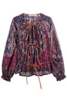 Etro Etro Josephine Printed Cotton-silk Blouse - Purple