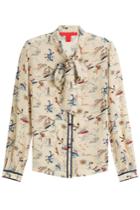 Hilfiger Collection Hilfiger Collection Printed Silk Blouse With Pussbyow