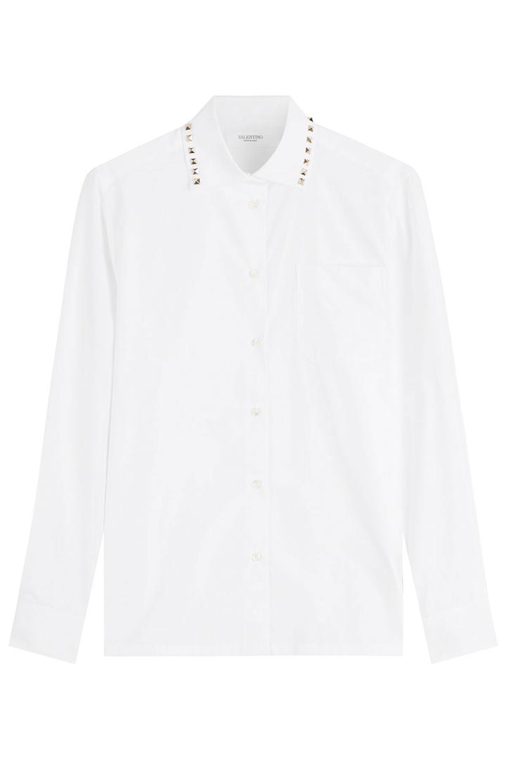 Valentino Valentino Rockstud Cotton Shirt - White