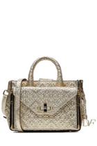 Diane Von Furstenberg Diane Von Furstenberg Woven Leather Tote - Gold