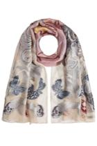 Alexander Mcqueen Alexander Mcqueen Printed Silk-blend Scarf With Metallic Thread