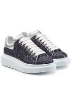 Alexander Mcqueen Alexander Mcqueen Leather Sneakers With Glitter