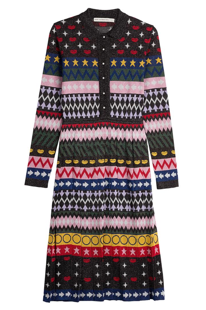 Mary Katrantzou Mary Katrantzou Printed Knit Dress With Metallic Thread - Multicolored