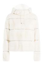Valentino Valentino Mink Fur Jacket With Rockstuds - White
