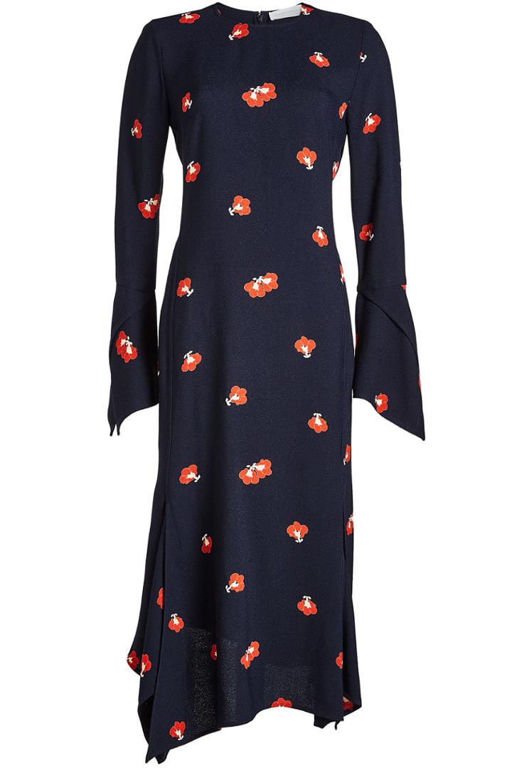 Victoria Beckham Victoria Beckham Printed Dress With Flared Sleeves