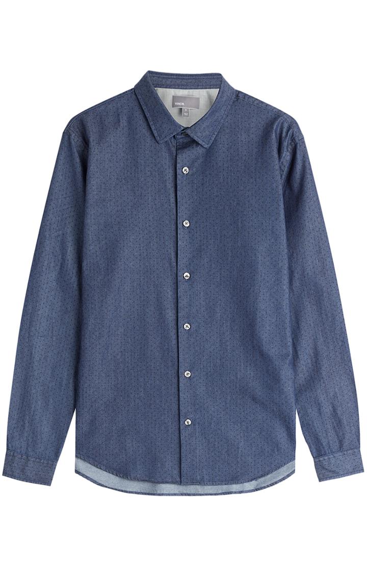 Vince Microdot Chambray Button-down