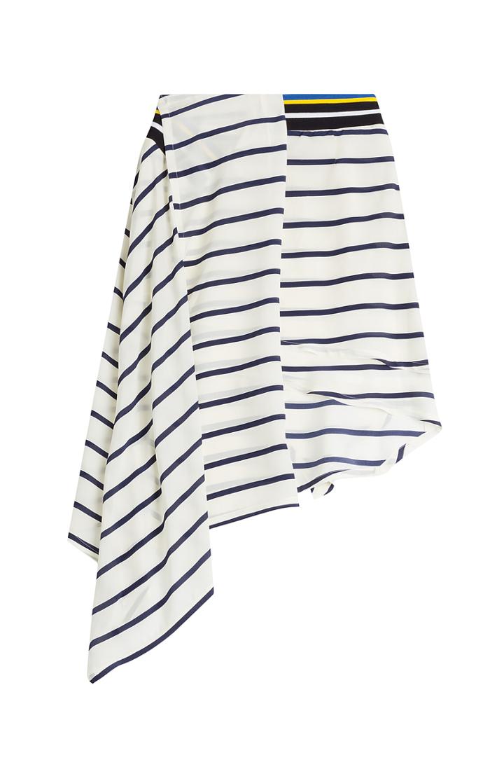 Preen By Thornton Bregazzi Asymmetric Striped Skirt