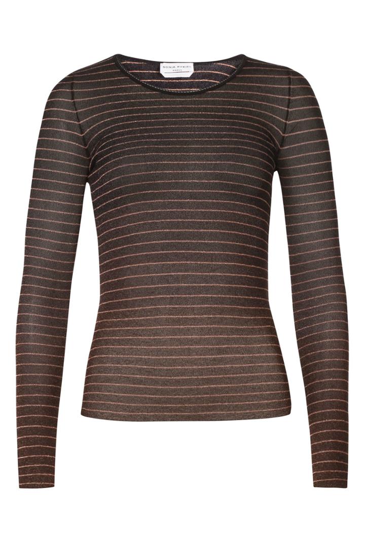 Sonia Rykiel Sonia Rykiel Sheer Striped Top - Black