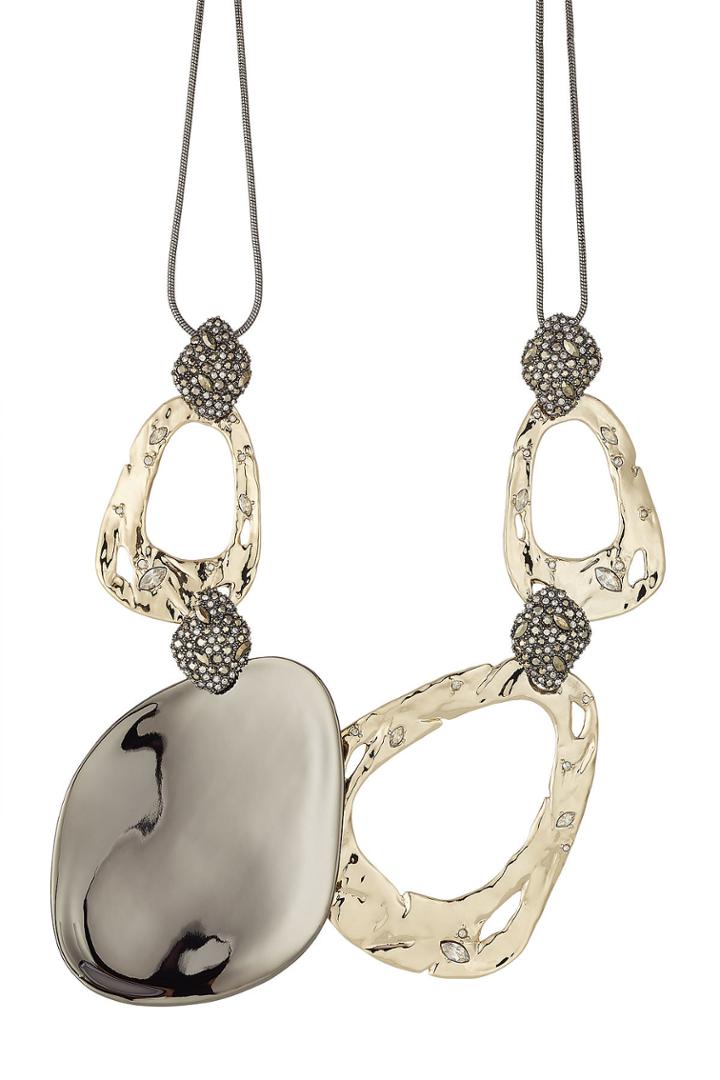 Alexis Bittar Alexis Bittar 10kt Gold Necklace With Pyrite And Crystals