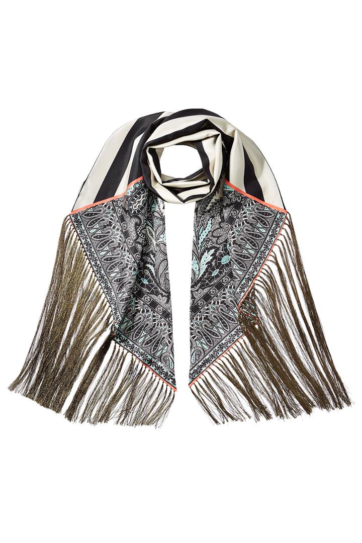 Etro Etro Fringed Silk Scarf - Multicolor