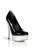 Alejandro Ingelmo Alejandro Ingelmo Black/silver Patent Leather Platform Pumps
