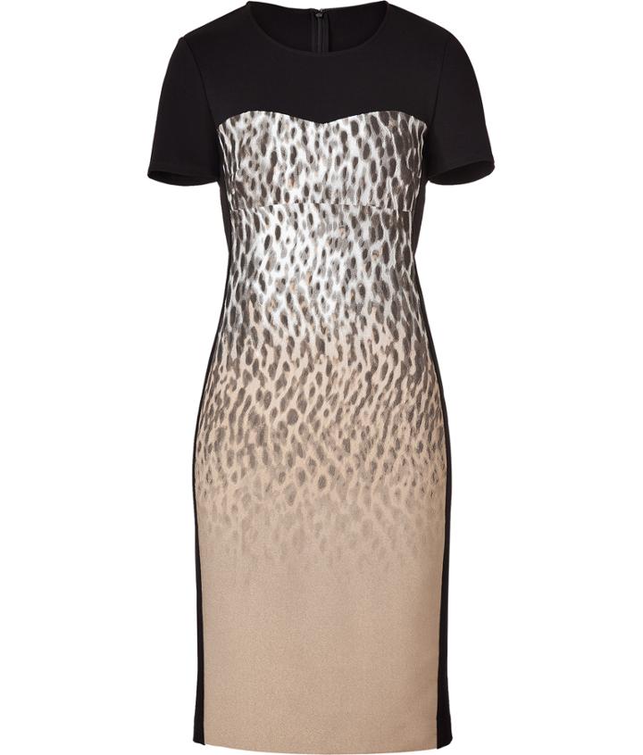 Dkny Black-multi Paneled Sheath Dress