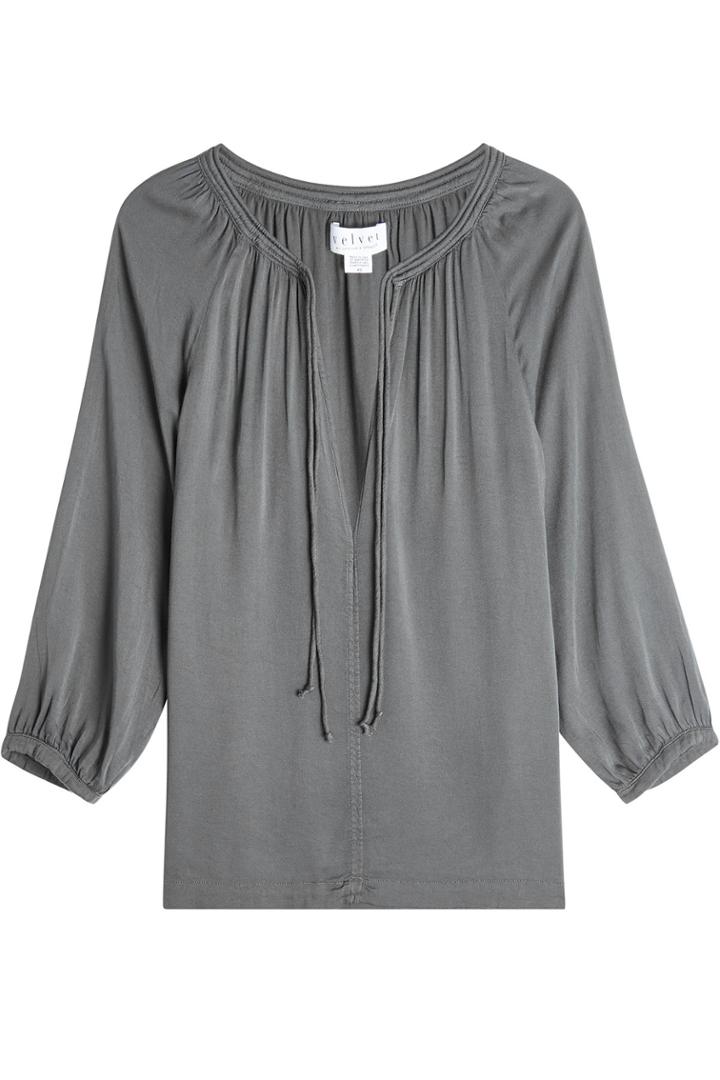 Velvet Velvet Jersey Tie-neck Blouse
