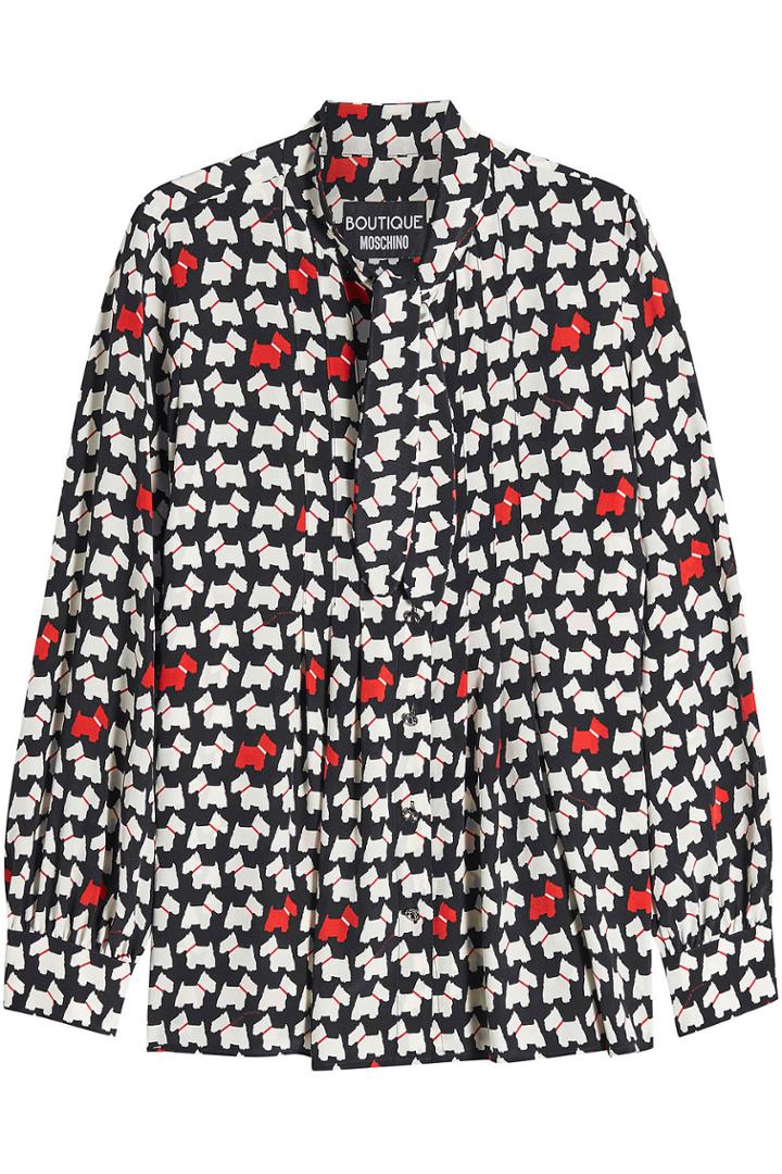 Boutique Moschino Boutique Moschino Printed Silk Blouse