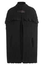 Philosophy Di Lorenzo Serafini Philosophy Di Lorenzo Serafini Wool Cable Knit Cape - Black