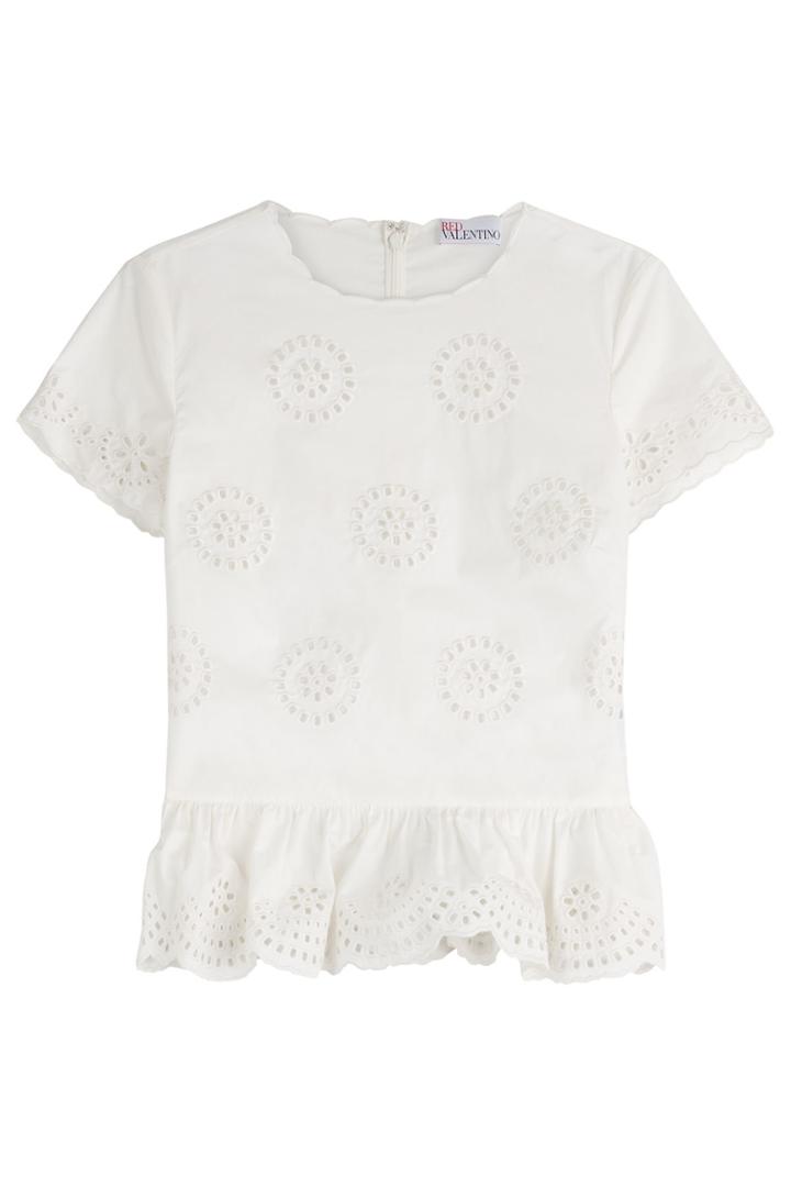 R.e.d. Valentino R.e.d. Valentino Embroidered Cotton Top