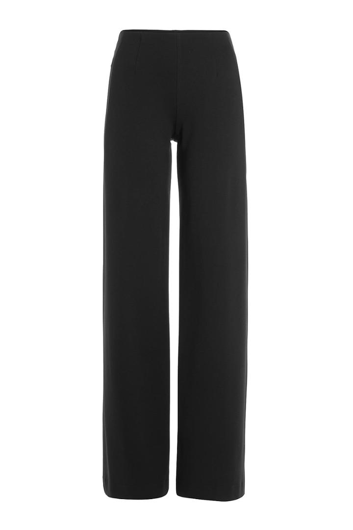 Donna Karan Donna Karan Wide Leg Jersey Pants - Black