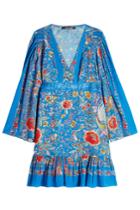 Roberto Cavalli Roberto Cavalli Printed Silk Dress - Blue