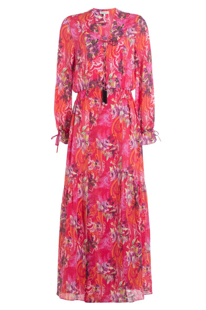 Etro Etro Printed Cotton Dress With Embellished Tassels - Multicolor