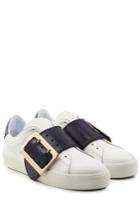Burberry Burberry Leather Sneakers With Buckle Detail