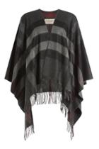 Burberry London Burberry London Fringed Wool-cashmere Cape - Multicolor