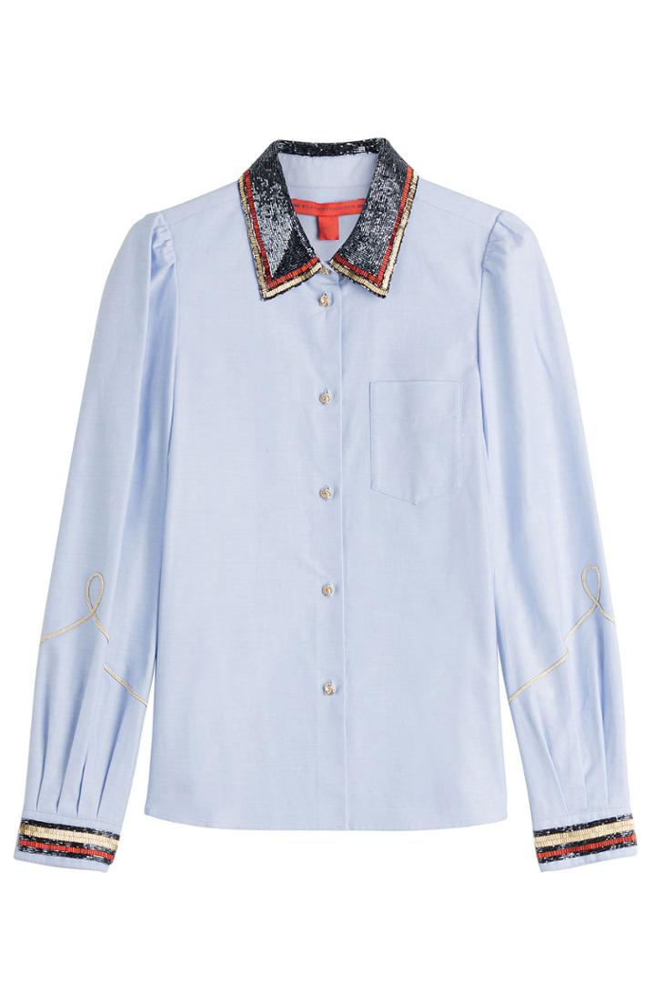 Hilfiger Collection Hilfiger Collection Cotton Shirt With Embellished Collar